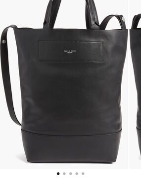 rag & bone Black Leather Convertible Leather Tote